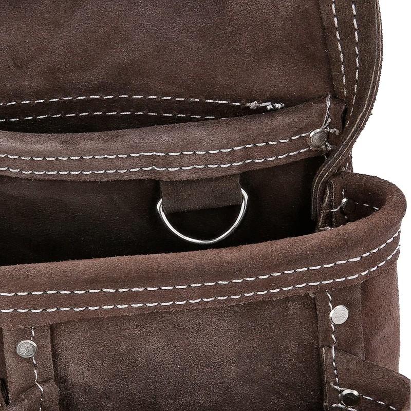 TOUGH MASTER Belt Tool Pouch, 3 Multi Pockets Suede Leather