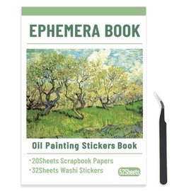 PRSTINCOL PRSTINCOL Oil Painting Sticker Book, 52 Sheets 500+ Scrapbook Stickers, Vintage Oil Painting Aesthetics Stickers for Adults and Teens, Junk Journal Supplies for Scrapbooking Journaling DIY