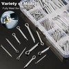 Nadisean 500Pcs Cotter Pins Assortment Kit, 304 Stainless Steel Split