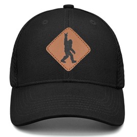 Bigfoot Hat Funny Sasquatch Hats Big Foot Sasquatch Gifts Stuff for Men Women Black Adjustable Baseball Cap