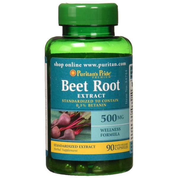 Puritan's Pride Beet Root Extract 500mg, 90 Count
