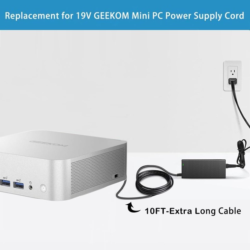 19V 6.32A 120W AC/DC Adapter Charger Compatible with GEEKOM A8