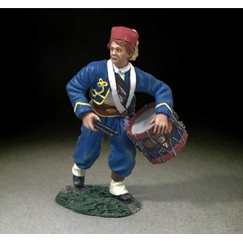 W. Britain's American Civil War 31306 Union 146th New York Zouave Drummer 1:30 Scale Pewter