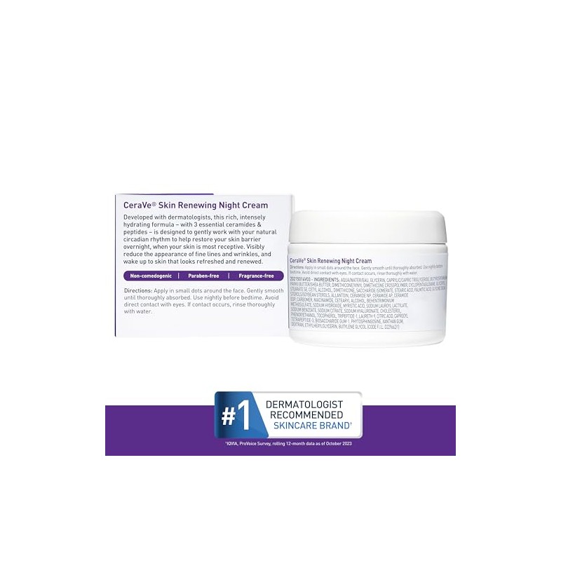 CeraVe - Renewing System, Crema de noche renovadora para la