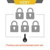 HZSY Padlocks Keyed Alike, Pack of 24, Laminated Steel Keyed