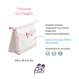 FILET Baby Girl P1526R Travel Bag with Zip - Pink, 24 x 16 x 6 cm, pink