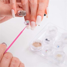 100 PCS Micro Applicator Brush Bendable Makeup Mascara Brush for Eyelash Extensions, Crystal Pink (Head Diameter: 2.0/1.5 mm)