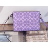 Coach NWT Coach Slim Crossbody Bag In Signature Canvas Purple