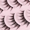 Natural False Eyelashes, Manga Lashes with Clear Band, Spiky Wispy