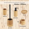 5-Piece Bathroom Accessory Set - Stylish & Durable Bamboo Essentials
