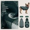 Kuoser Plaid Dog Sweater Hoodie, Warm Fleece Dog Sweaters for