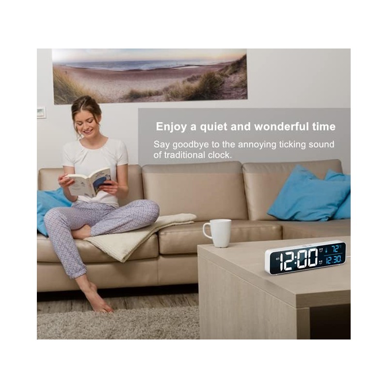 Digital Clock, Clock for Bedroom, Clocks for Living Room Decor,