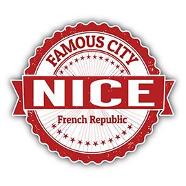Nice City France Grunge Travel Stamp Window Truck Car Bumper Sticker Decal 5" x 4"