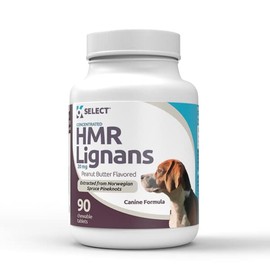 K9 Select HMR Lignans for Dogs - Enhancer for Overall Wellness, Immune Support for Dogs - Norway Spruce Extract Holistic Dog Health - Digestion, & Coat Care - Peanut Butter, 20mg, 90 Tablets