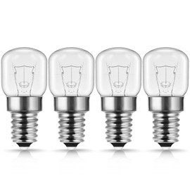 LAMARE Pack of 4 Bulbs - E14 15W Warm White 2700K - Dimmable, Suitable for Ovens, Microwaves, Salt Lamps
