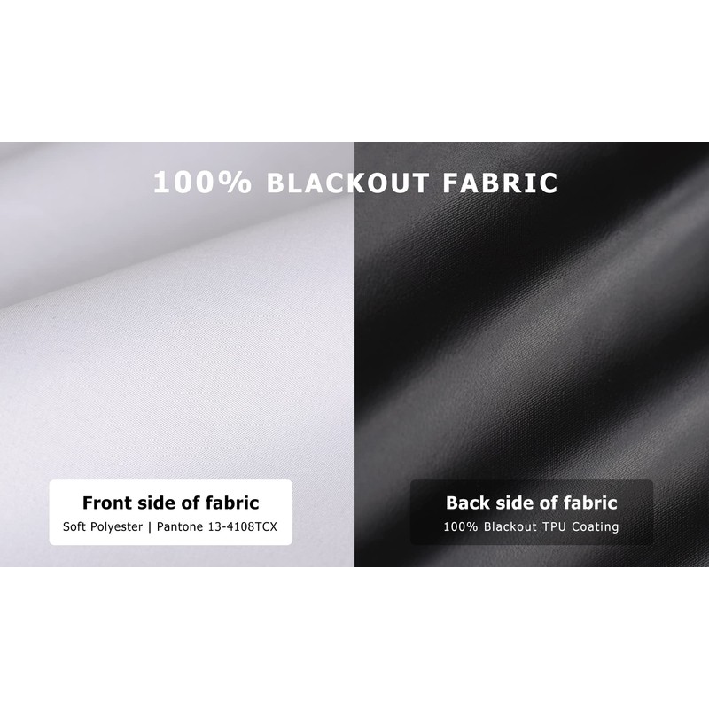 LazBlinds 100% Blackout Door Curtain, No Tools No Drill Cordless