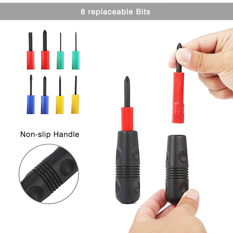 Harita Screwdriver Sets with Magnetic Precision Bits Plastic Case, Mini