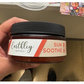 Earthley Wellness Sun Soothe, After-Sun Lotion for Burn Relief, Natural Soothing Cream with Mango Butter, Calendula, and Lavender, Safe for Kids and Adults (8oz)