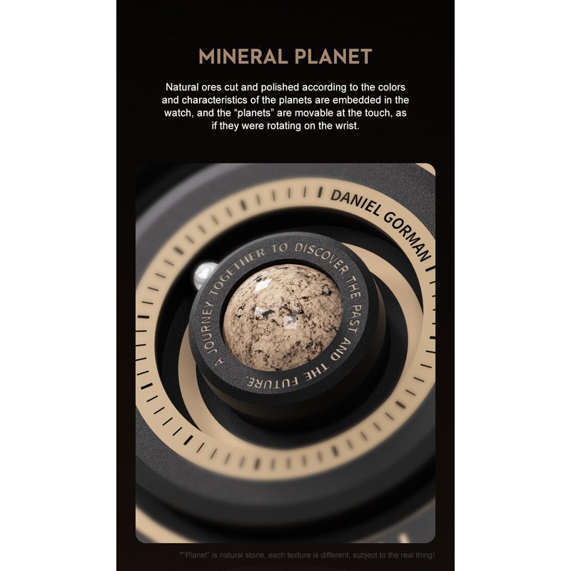 Magnetic Watches for Men, Unique No Hand Design with Gliding