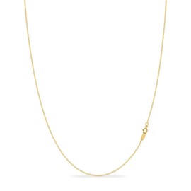 Sterling Silver with Gold Overlay 1.3mm Cable Chain Necklace 30"
