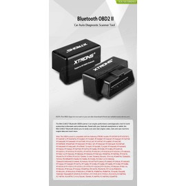 (OBD02) XTRONS OBD2 Bluetooth ELM327 Automotive Fault Diagnostic Device OBD2 Adapter, Ultra Compact, No Wiring Required, Suitable for Many Models