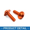A ABSOPRO M6 x 20mm Sechskant-Kennzeichenverkleidungsschrauben für Motorräder Orange (Set