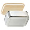 Skater STLBT9B-A Stainless Steel Lunch Box with Wooden Lid, 1-Tier,
