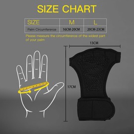 flintronic Open Training Gloves, Fitness Gloves for Men and Women with Integrated Wrist Cuffs and Full Surface, Training Gloves for Training, Pull-Ups, Calisthenics (M)