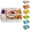 Divided Snack Serving Tray with Lid and Handle travel Snackle