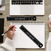 15cm Metal Ruler, 2 Pack Straight Ruler Dual-Scale Stainless Steel