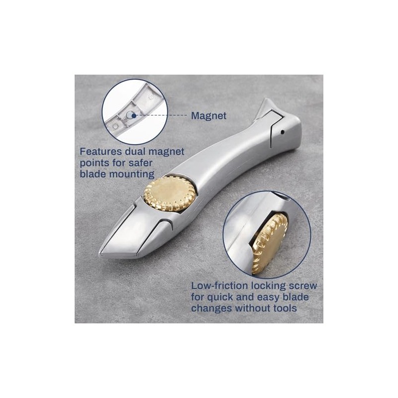 WILLBOND 2 Sets Navajas Roofing Heavy Duty Shark Vinyl Knife