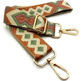 Adjustable Shoulder Strap for Bags Green/Pink/Brown, Bag Straps for Changing, Bag Strap Wide with Carabiner Gold, 80-130 cm Shoulder Strap Bag for Women, Shoulder Strap, Handbag, 3.8 cm, 34