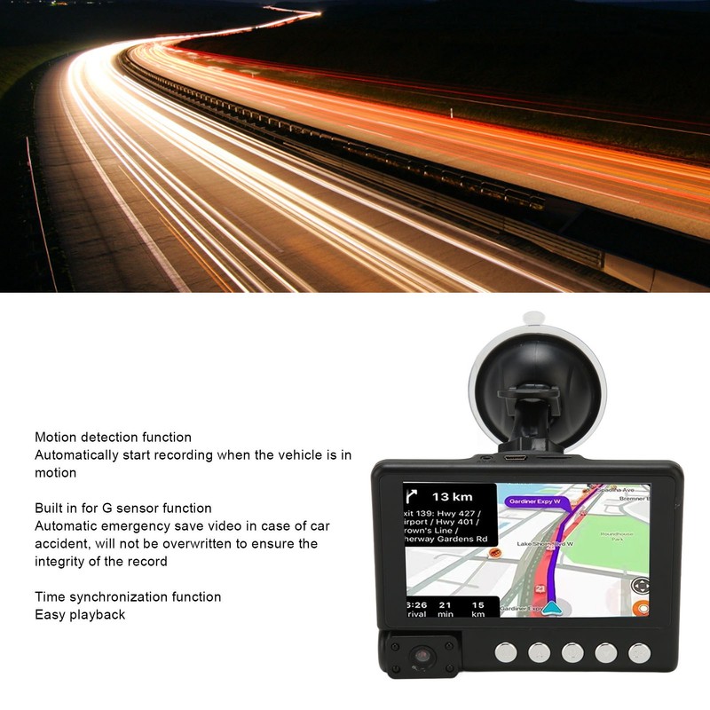 Dash Camera Front Inside Rear Remote WiFi Monitoring GPS Track