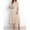 BTFBM Women Casual Long Sleeve Dress Fall Dresses 2025 Solid