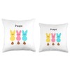 Colorful Marshmallow Bunny Poops Throw Pillow