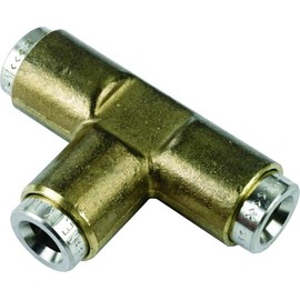 Brass Tee Connectors Metric Push-in Air Brake 12MM Pack Qty 3