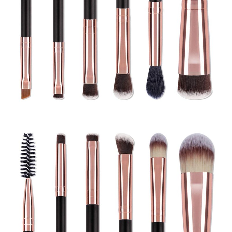 Docolor Eyeshadow Brush Set, 6 Pieces, Double-Sided Eye Make-Up Brush,