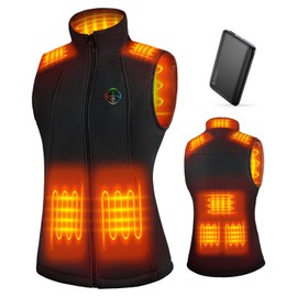 KOVNLO Women’s Heated Fleece Vest with Battery Pack Included – Lightweight USB Rechargeable Electric Warming Vest
