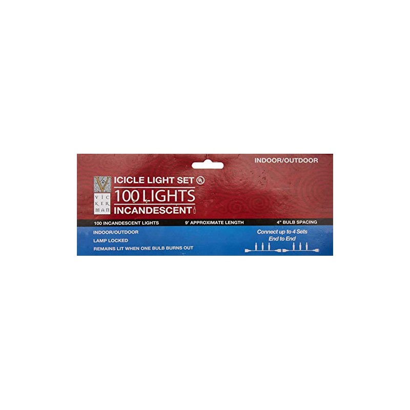 Vickerman W6W4328 - Luces para carámbanos con alambre blanco (9'
