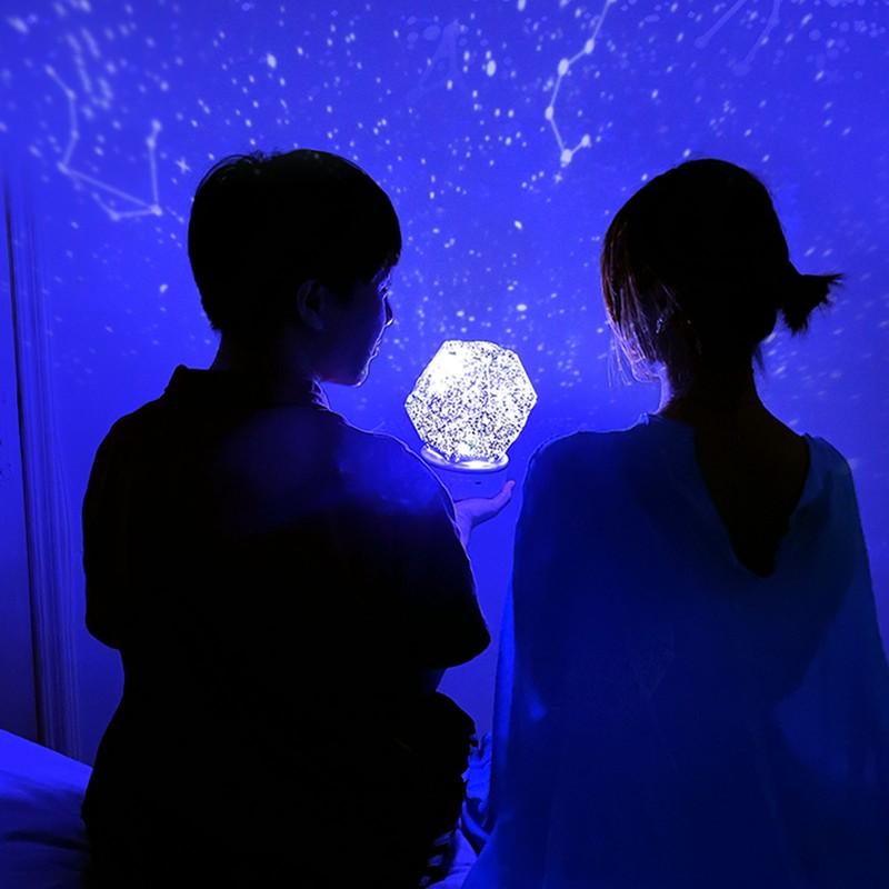 Star LED Night Light Projector USB Rechargeable Blue Light Projector