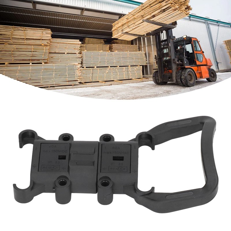 LOCADENCE Forklift Power Connector Kit, 80A Copper Terminals Battery Charging