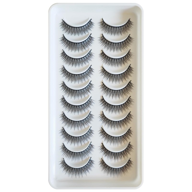 CLEAR EYELASH False Eyelashes Matsueku High Capacity 10 Pairs (Cool