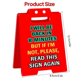 Funny Office Prank Desk Sign, Desk Accessories, Humor Desktop Decoration, Office Decor for Women Men Colleagues Table Bedroom Study Room (Red)