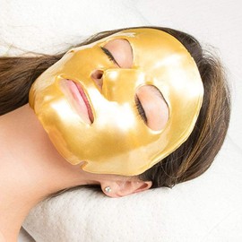 Golden Face Set of 10 Collagen Face Mask with Q10 and Hyaluronic Acid - Best Quality from Schlupflid weg®