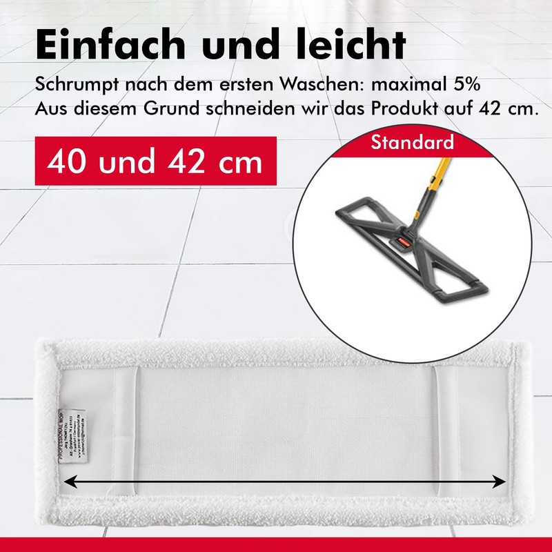 Thometzki Microfibre Mop 40 cm White Replacement for Mop Folding