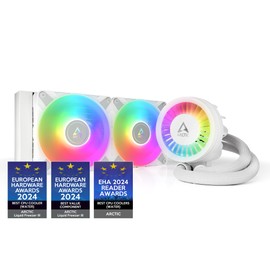 ARCTIC ARCTIC Liquid Freezer III 240 A-RGB - CPU AIO Water Cooler, Water Cooling PC, Intel & AMD, Efficient PWM-Controlled Pump, Fan: 200C2000 RPM, LGA1851 and LGA1700 Contact Frame - White