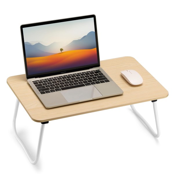 FISYOD Foldable Laptop Desk, Portable Lap Desk Bed Table, Lightweight