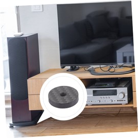 Gatuida 12pcs Carbon Fiber Speaker Isolation Feet Pads Reduce for Amplifiers and Speakers Shockproof Base Mats for Enhanced Audio