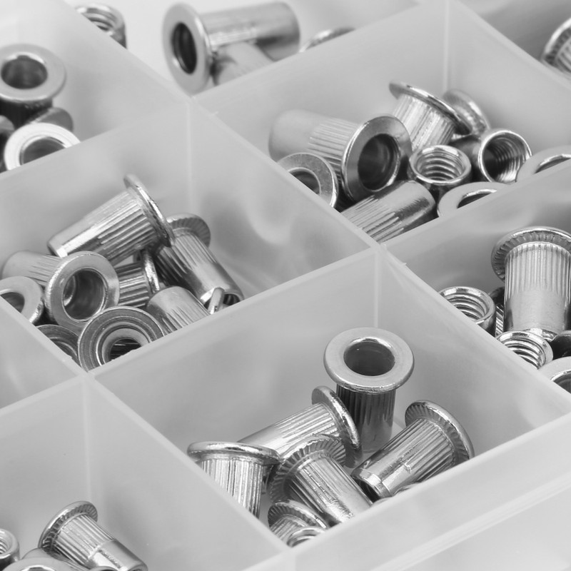 150PCS Stainless Steel Vertical Grain Rivet Insert Nut Set M3/M4/M5/M6/M8