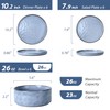 LIANYU 18 Pcs Dinnerware Sets for 6, Plates and Bowls